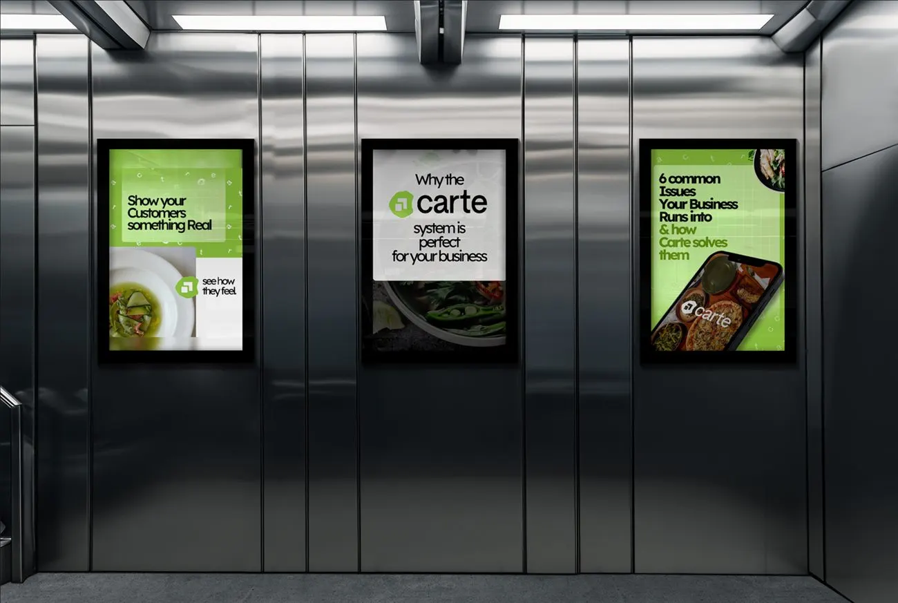 Carte app-screen mockup