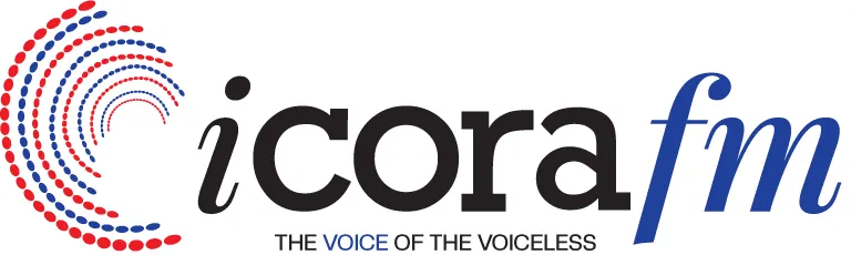 iCORA FM logomark — dotted signal arc